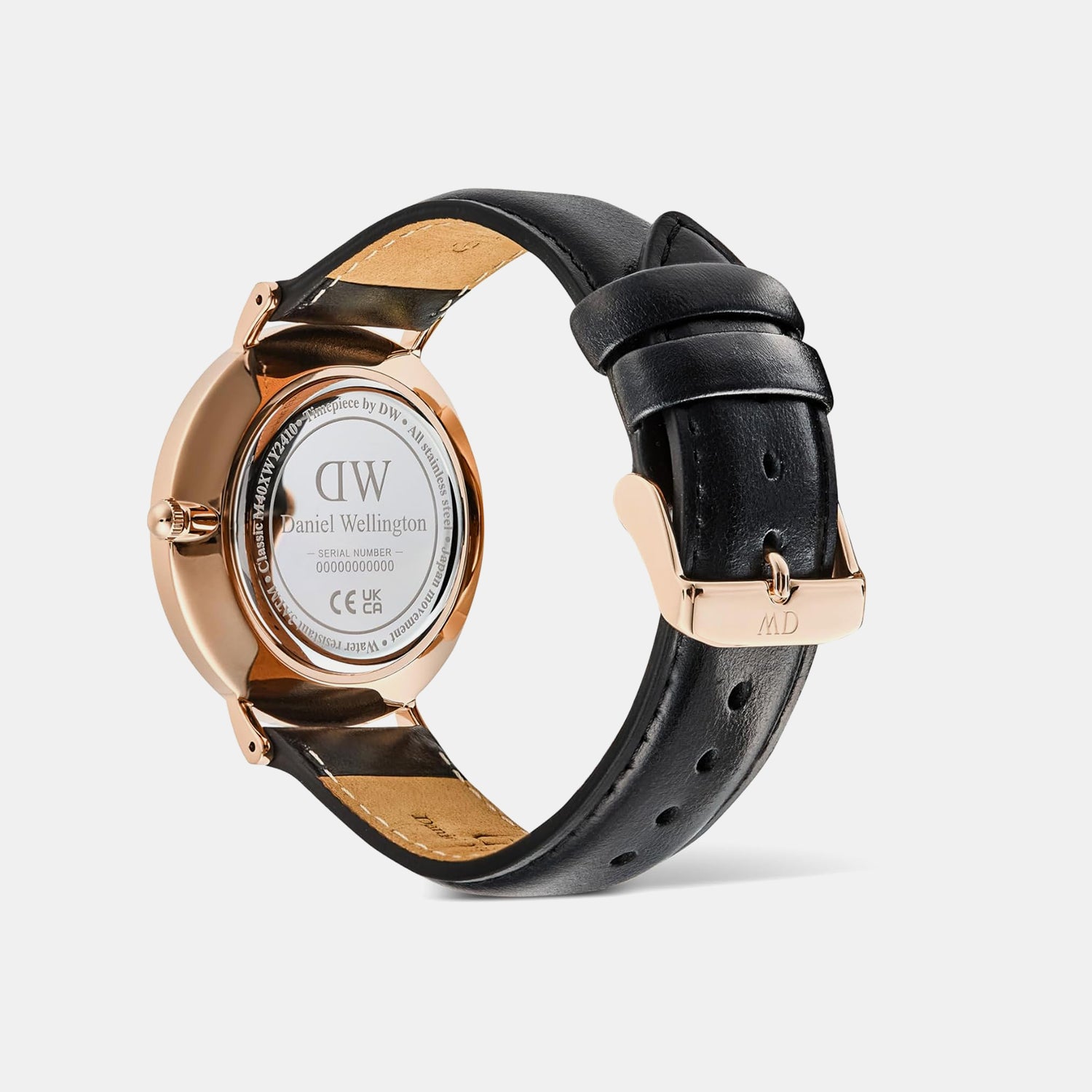 Classic Men Quartz Beige Dial Analog Leather Watch DW00100870