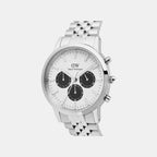 Iconic Arctic Panda Men Quartz White Dial Chronograph Stainless Steel Watch DW00100872