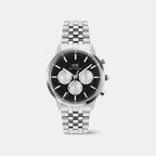 Iconic Men Quartz Black Dial Chronograph Stainless Steel Watch DW00100873K
