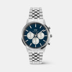 Iconic Arctic Panda Men Quartz Blue Dial Chronograph Stainless Steel Watch DW00100874