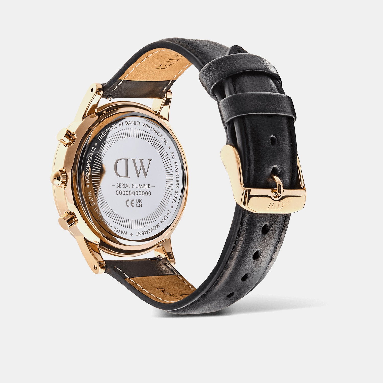 Iconic Sheffield Arctic Panda Men Quartz Blue Dial Chronograph Leather Watch DW00100877