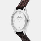 Ophelia Women Quartz Silver Dial Analog Leather Watch DW00100888K