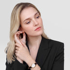 Ophelia Women Quartz White Dial Analog Leather Watch DW00100891K