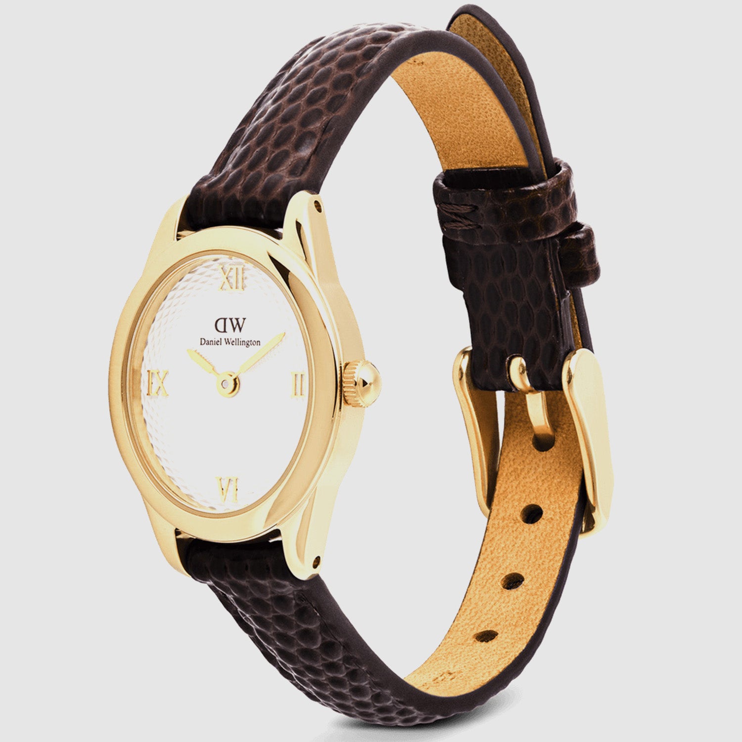 Ophelia Women Quartz White Dial Analog Leather Watch DW00100891K
