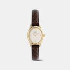 Ophelia Women Quartz White Dial Analog Leather Watch DW00100891K