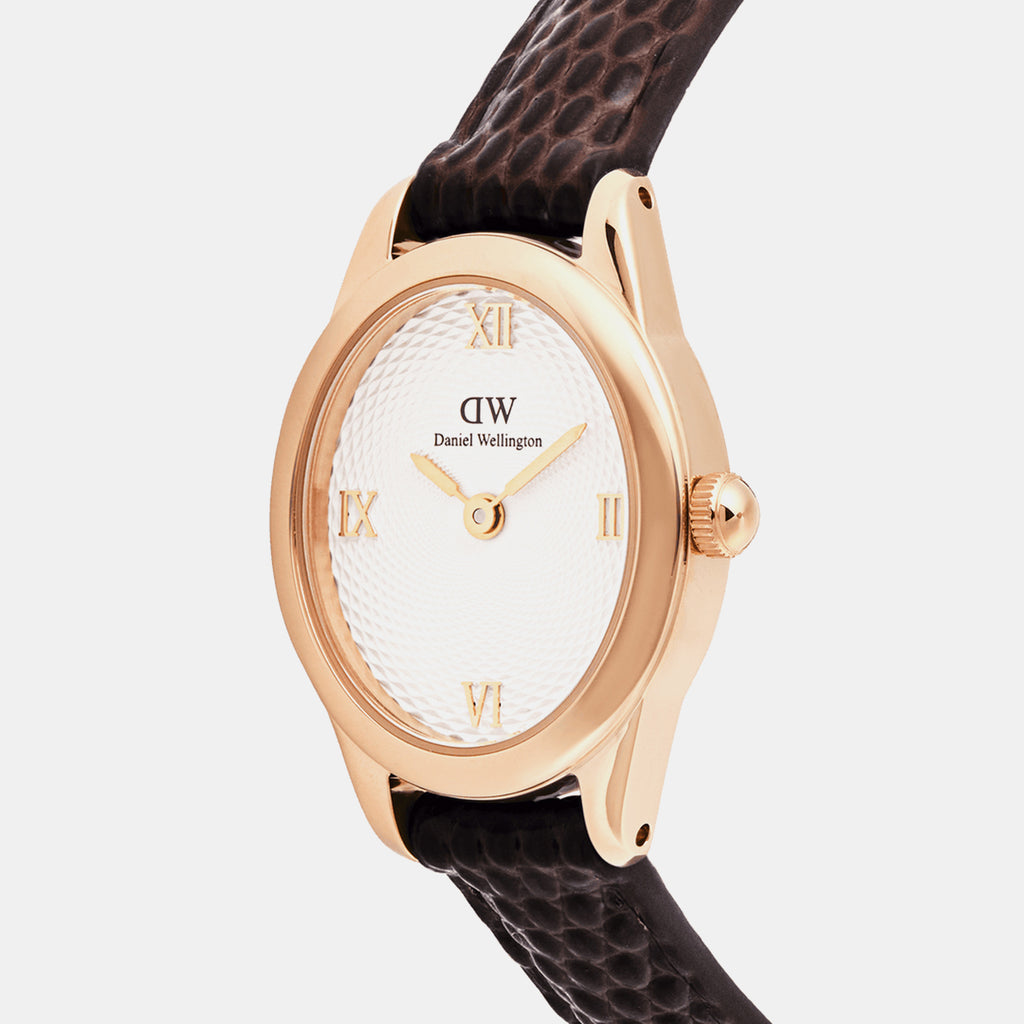 Women Quartz White Dial Analog Leather Watch DW00100894