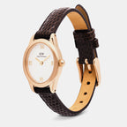Women Quartz White Dial Analog Leather Watch DW00100894