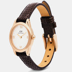 Ophelia Women Quartz White Dial Analog Leather Watch DW00100894K