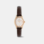 Ophelia Women Quartz White Dial Analog Leather Watch DW00100894K
