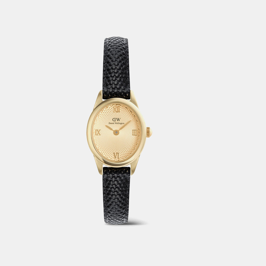 Women Quartz Gold Dial Analog Leather Watch DW00100897K