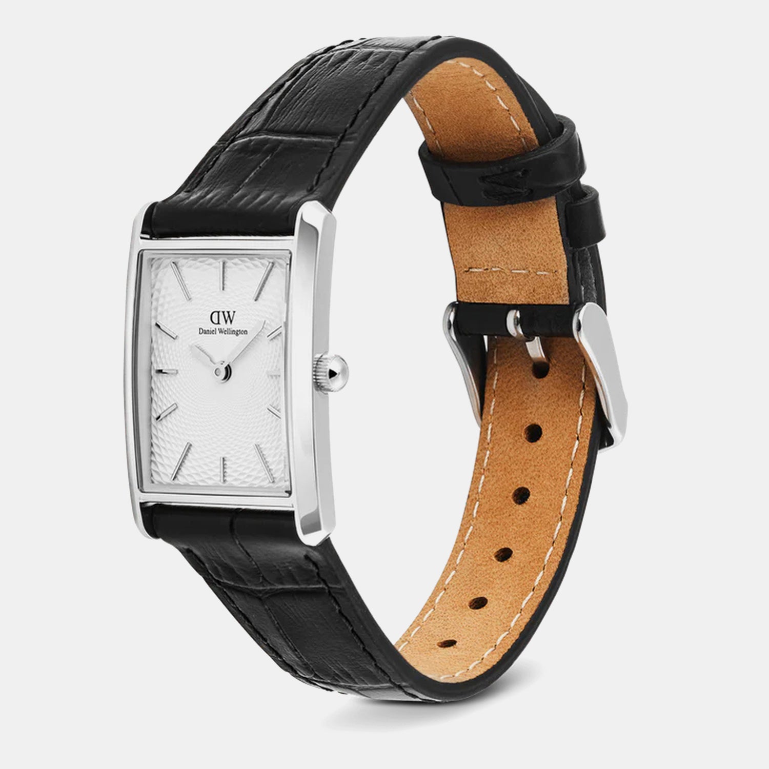 Bound Men Quartz White Dial Analog Leather Watch DW00100898K