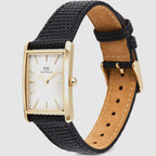 Men Quartz White Dial Analog Leather Watch DW00100899K