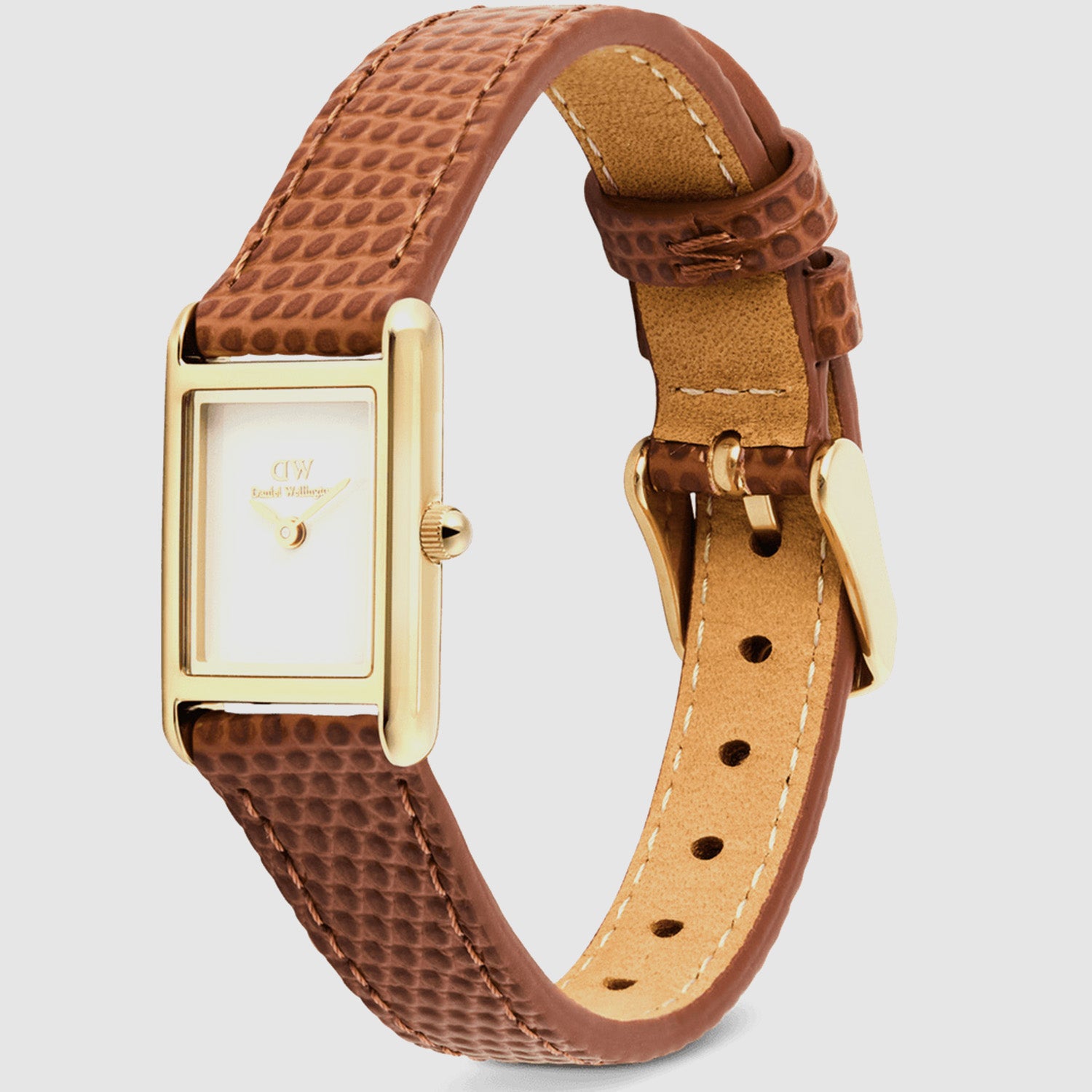Bound Women Quartz White Dial Analog Leather Watch DW00100905K