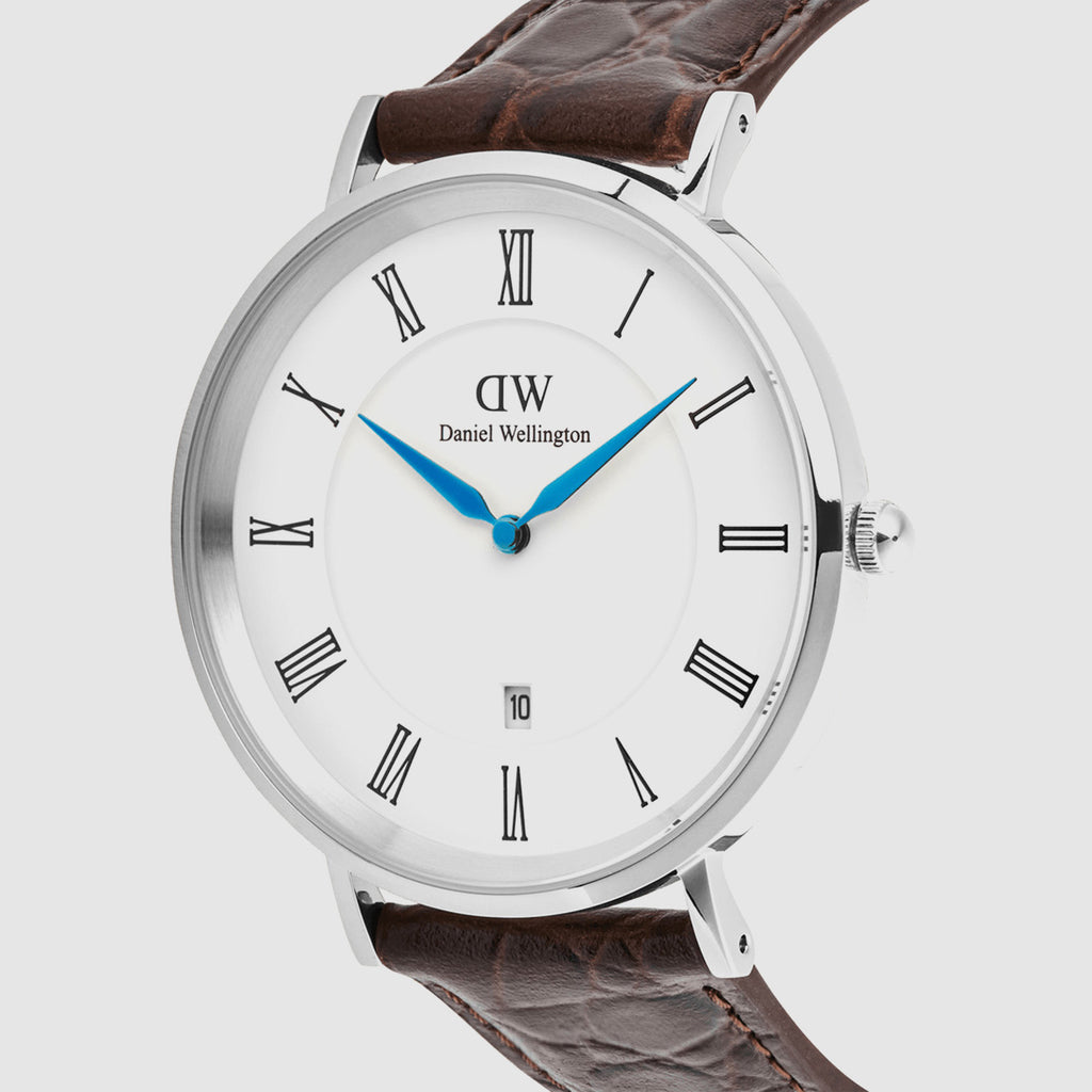 Men Quartz White Dial Analog Leather Watch DW00100911K