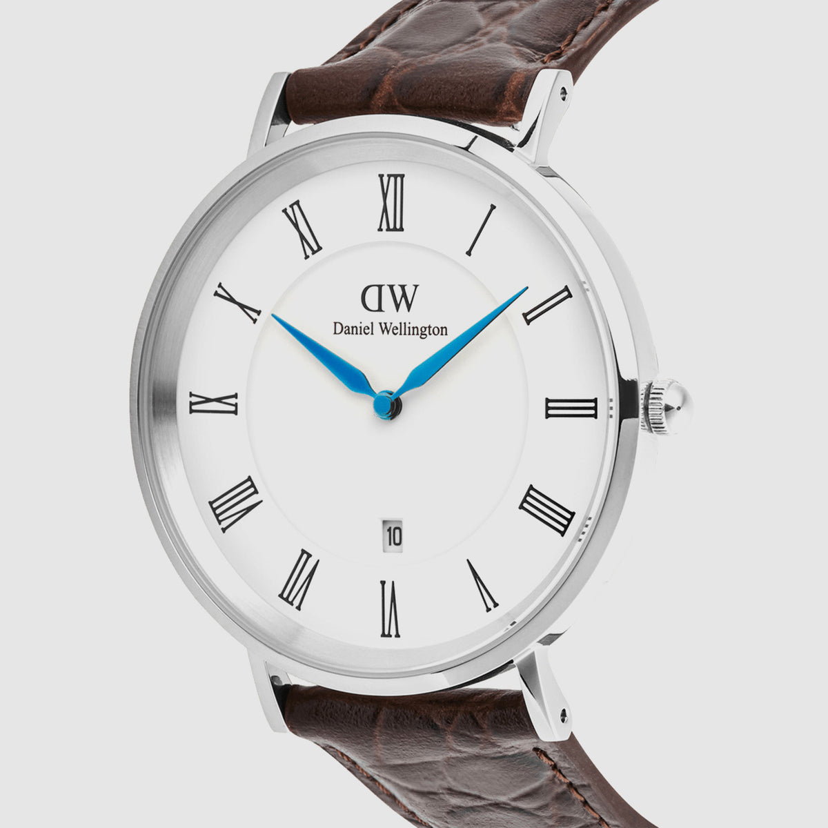 Classic Men Quartz White Dial Analog Leather Watch DW00100911K