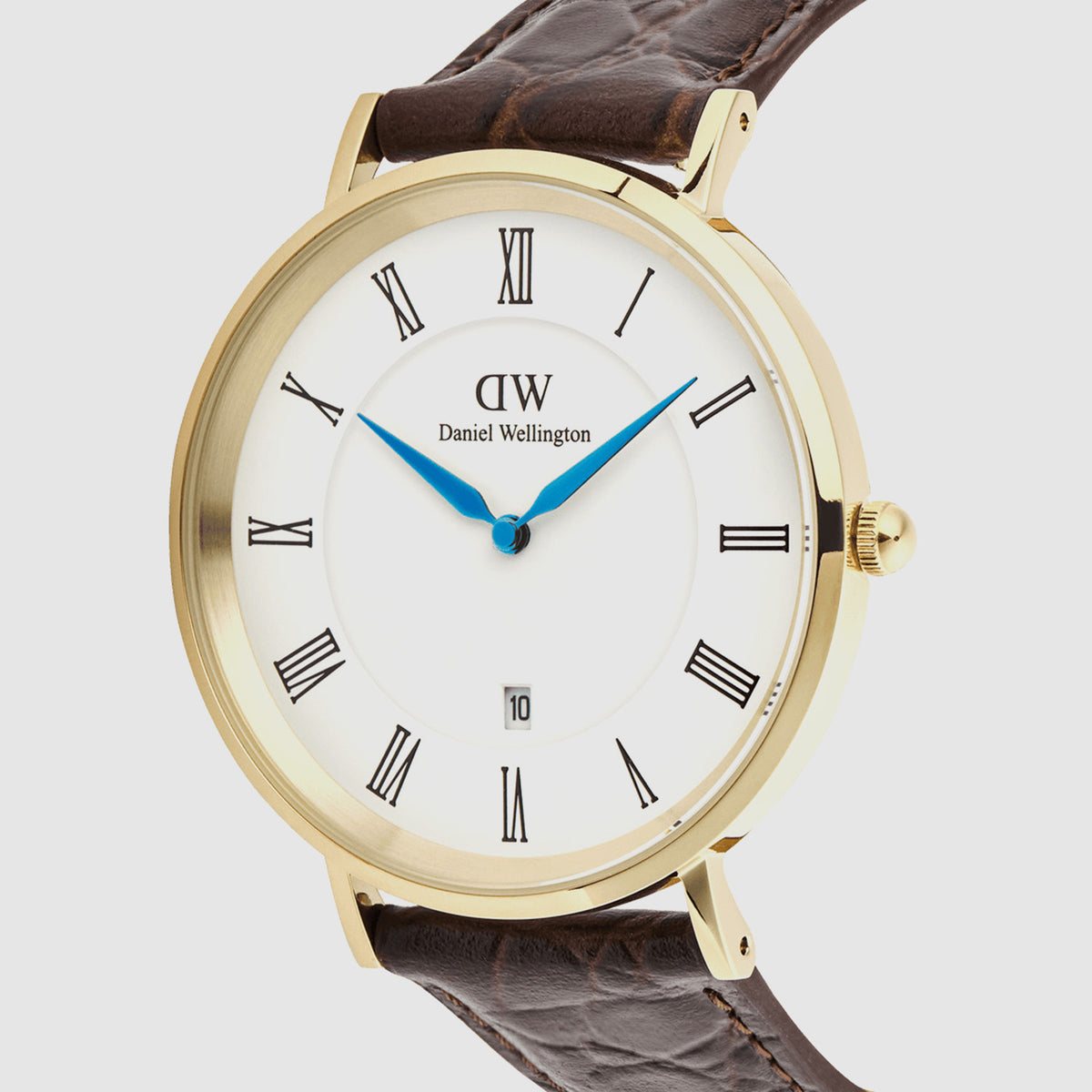 Classic Men Quartz White Dial Analog Leather Watch DW00100912K