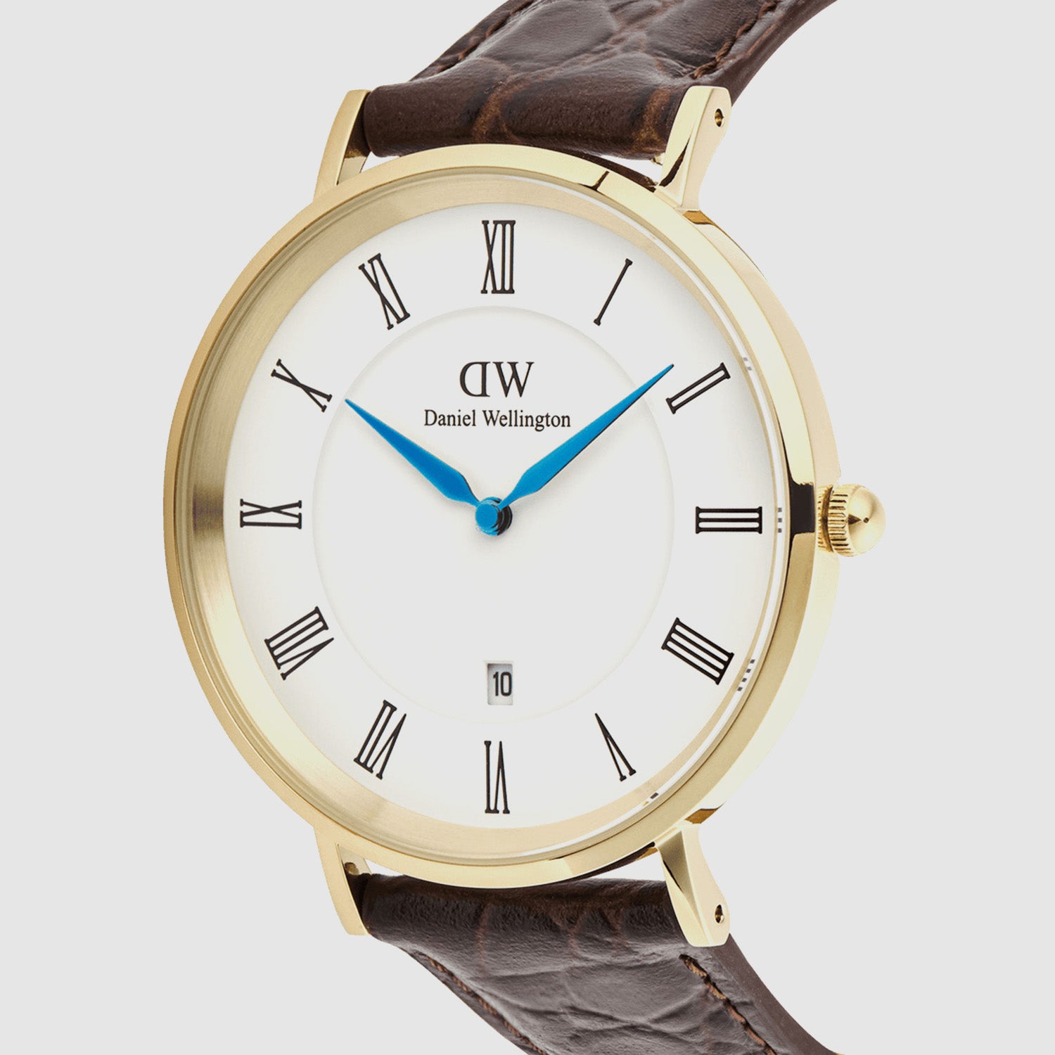 Classic Men Quartz White Dial Analog Leather Watch DW00100912K