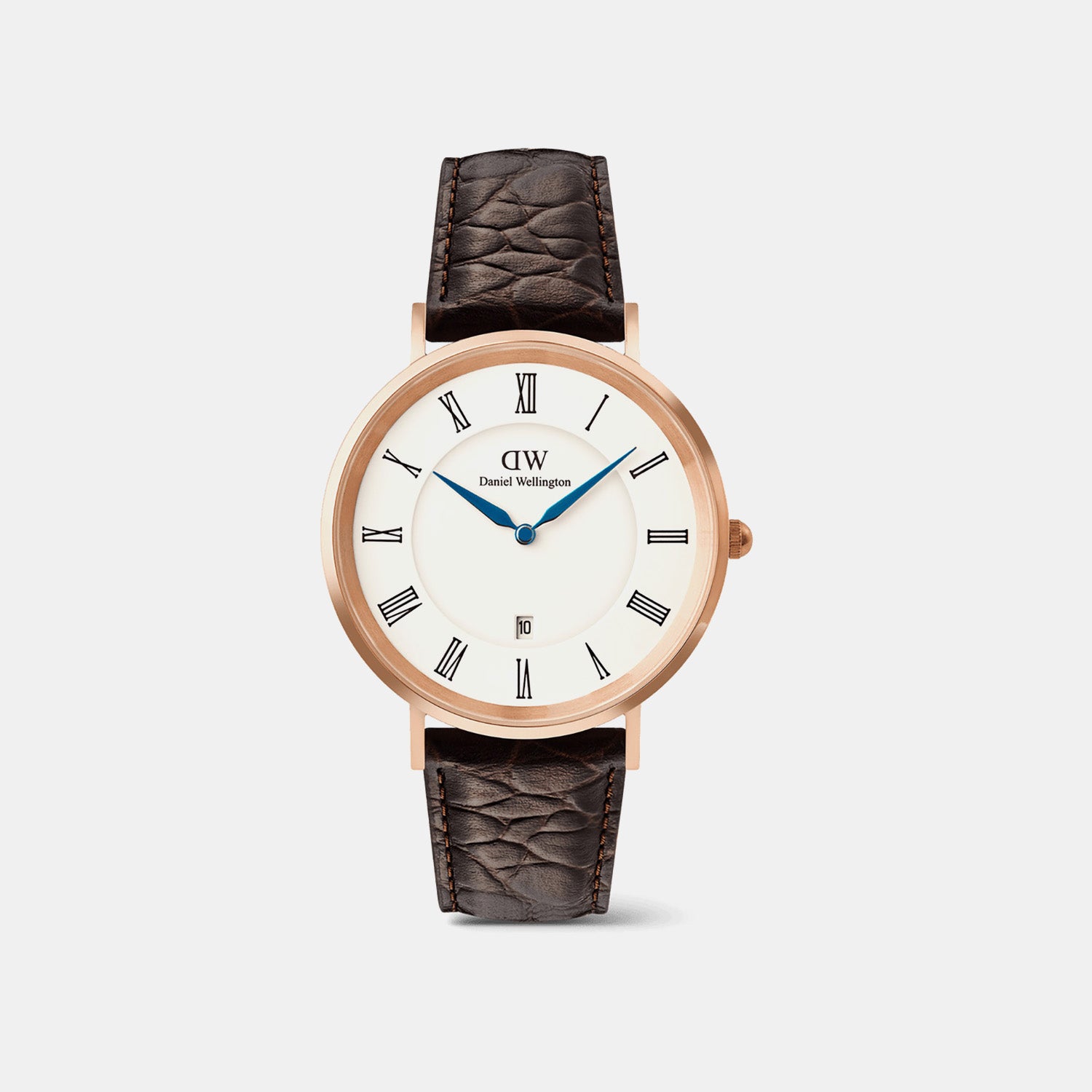 Classic Men Quartz White Dial Analog Leather Watch DW00100913K