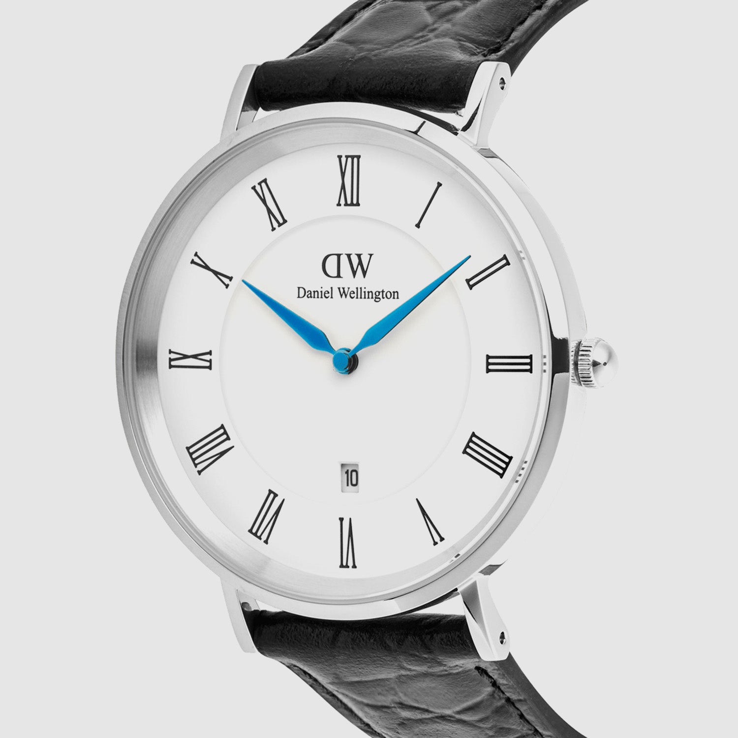 Men Quartz White Dial Analog Leather Watch DW00100914K