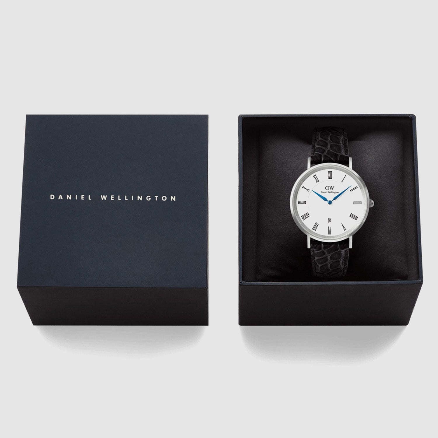 Men Quartz White Dial Analog Leather Watch DW00100914K