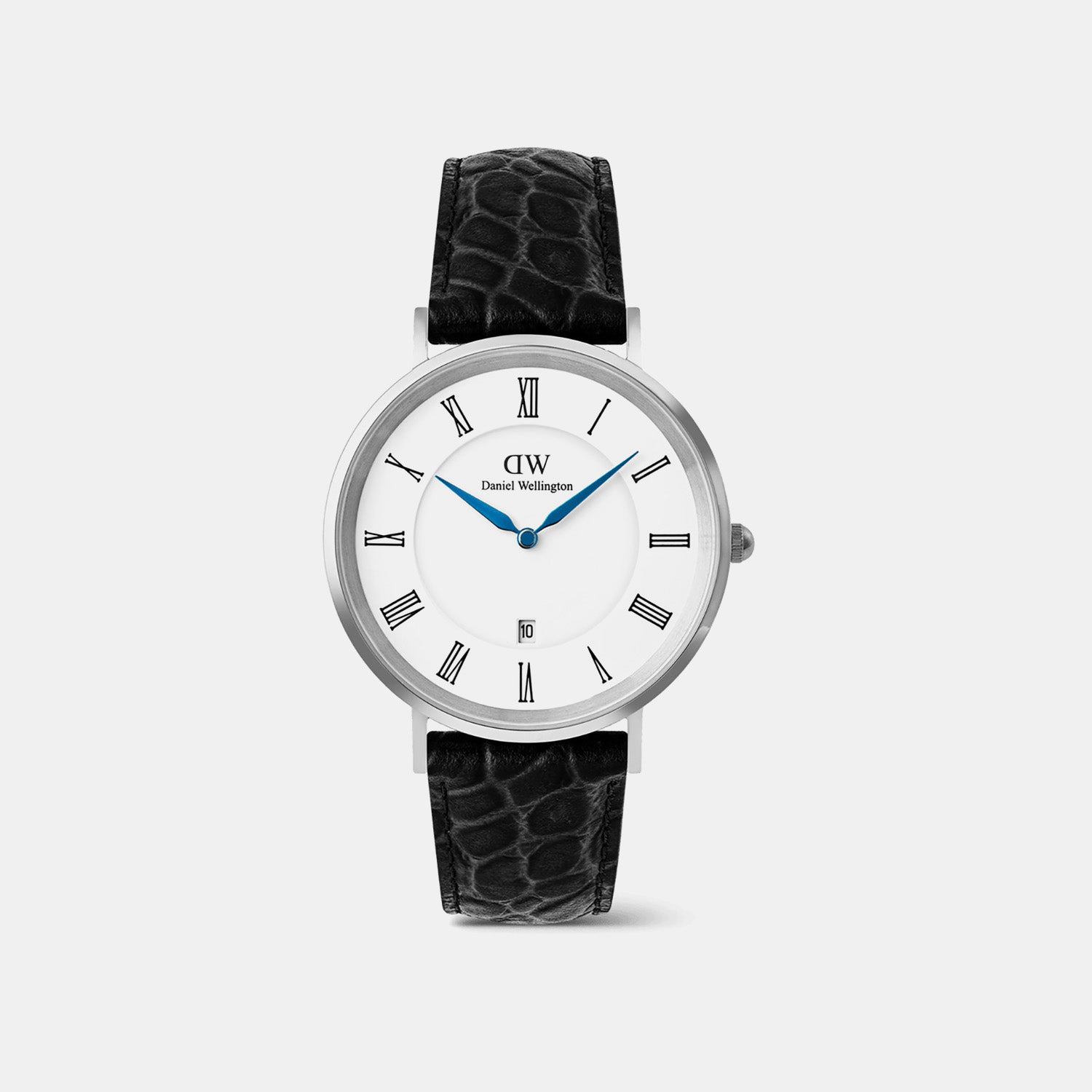 Men Quartz White Dial Analog Leather Watch DW00100914K