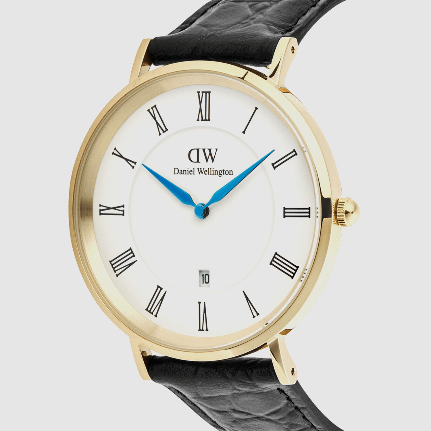 Classic Men Quartz White Dial Analog Leather Watch DW00100915K