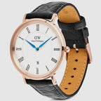 Classic Men Quartz White Dial Analog Leather Watch DW00100916K