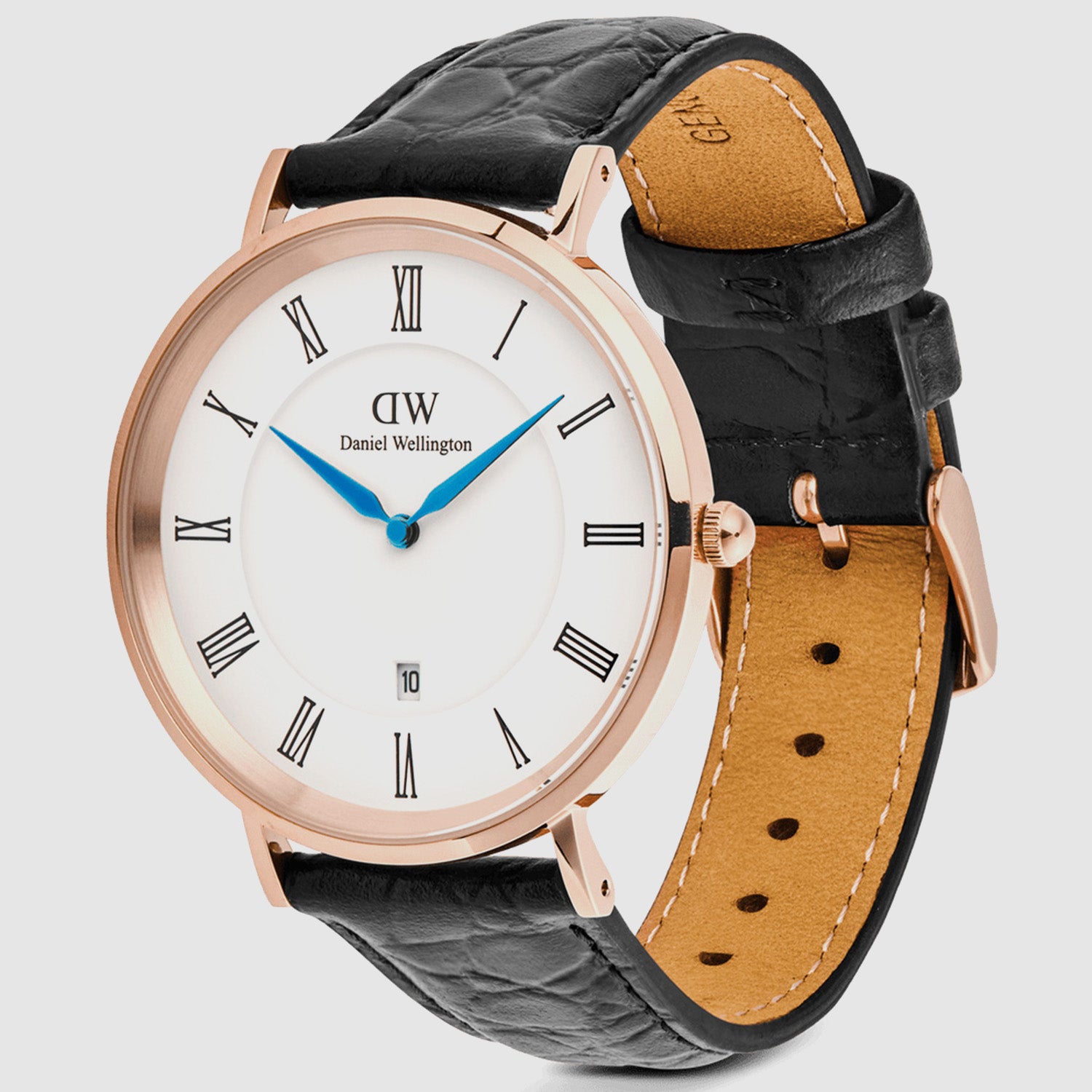 Classic Men Quartz White Dial Analog Leather Watch DW00100916K