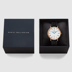 Classic Men Quartz White Dial Analog Leather Watch DW00100916K