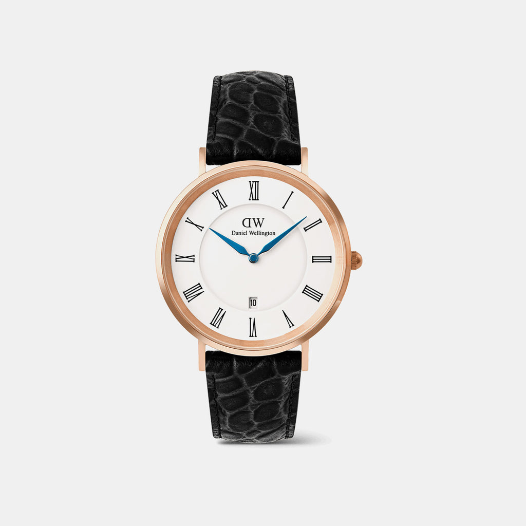 Classic Men Quartz White Dial Analog Leather Watch DW00100916K