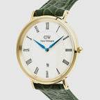 Classic Men Quartz White Dial Analog Leather Watch DW00100917K