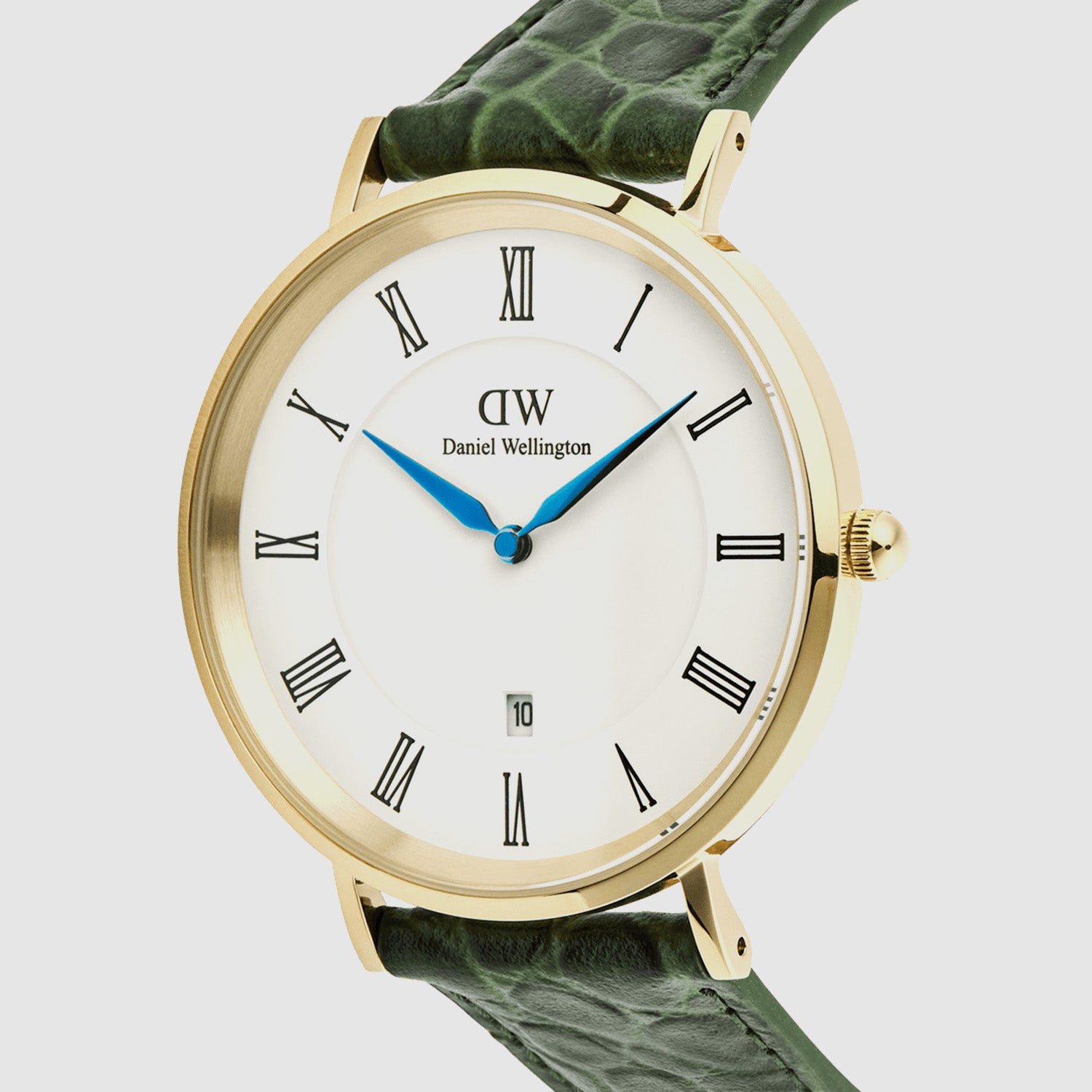 Classic Men Quartz White Dial Analog Leather Watch DW00100917K