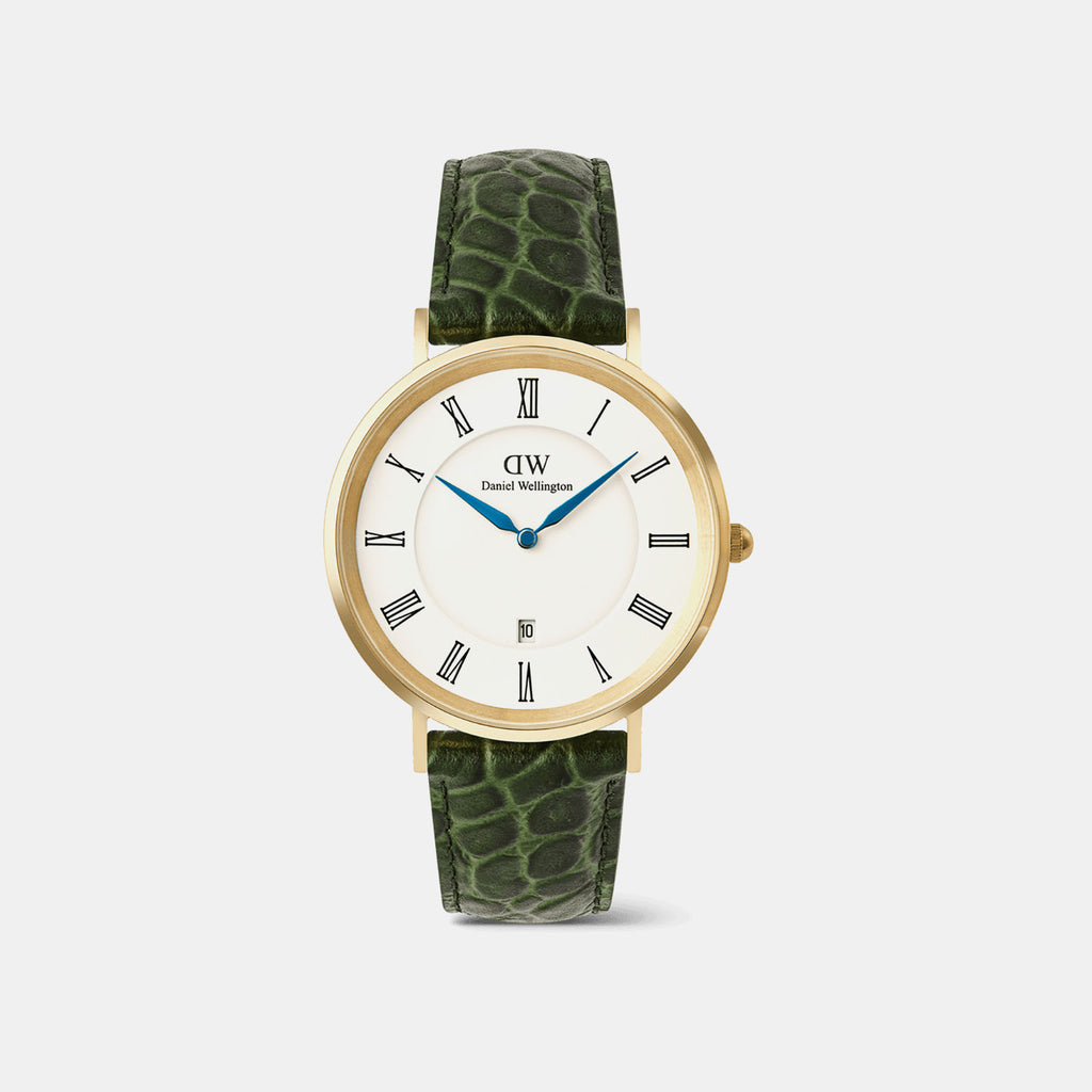 Classic Men Quartz White Dial Analog Leather Watch DW00100917K