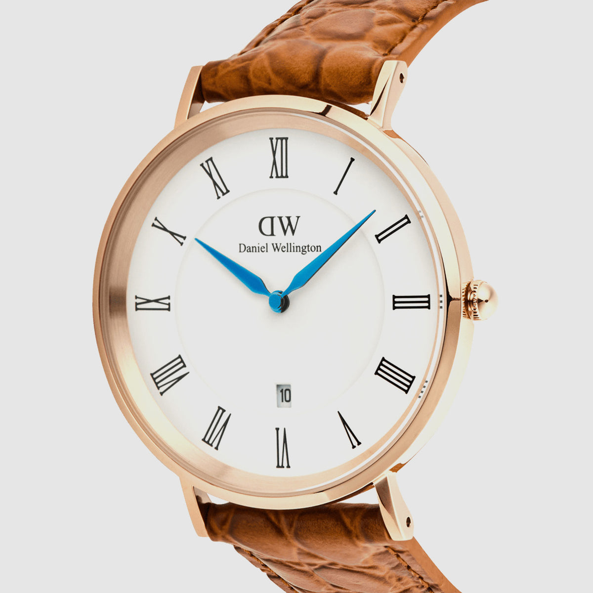 Classic Men Quartz White Dial Analog Leather Watch DW00100918K