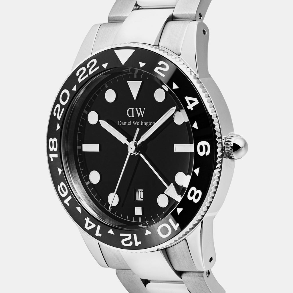 Iconic Men Quartz Black Dial Analog Stainless Steel Watch DW00100919K