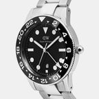 Iconic Men Quartz Black Dial Analog Stainless Steel Watch DW00100919K