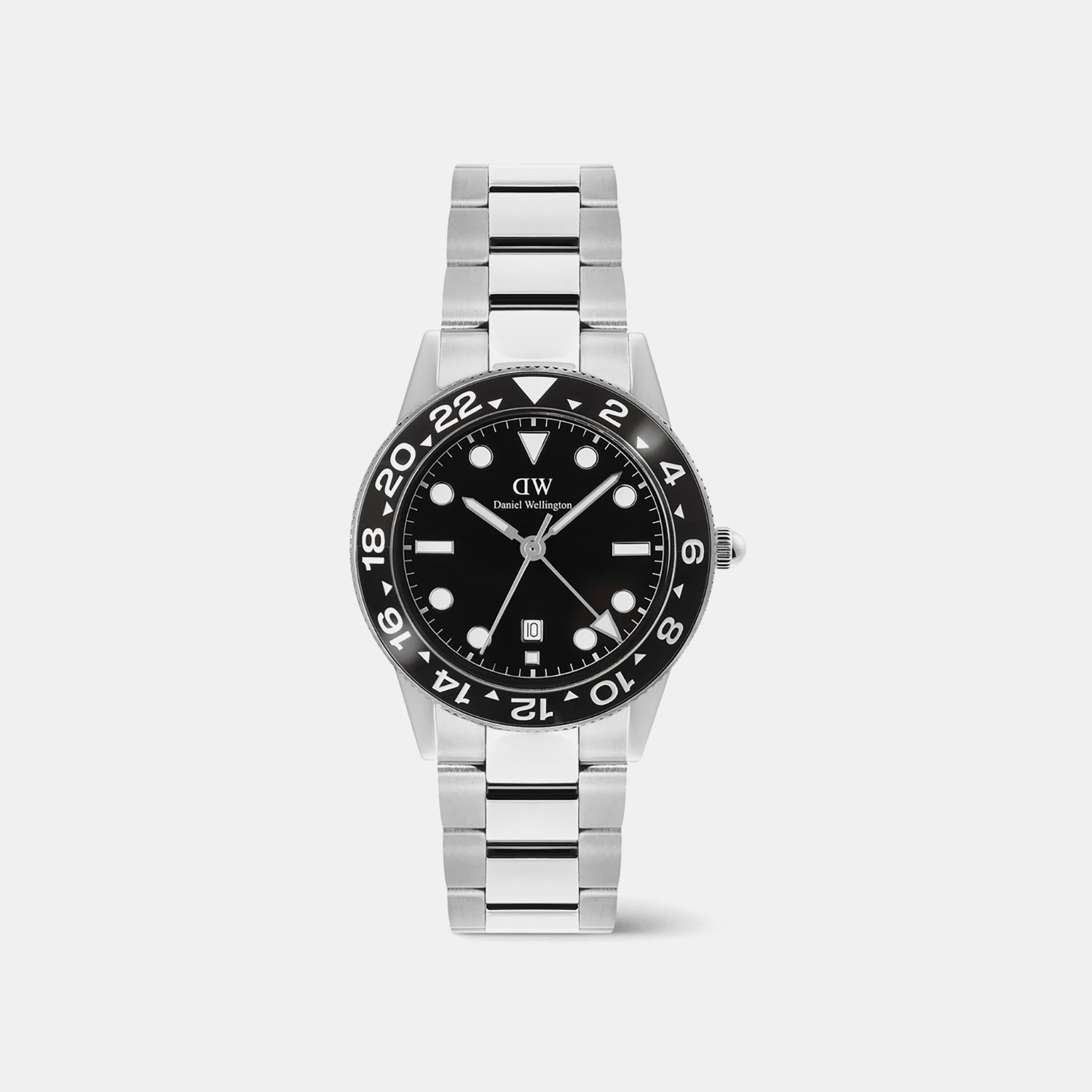Iconic Men Quartz Black Dial Analog Stainless Steel Watch DW00100919K