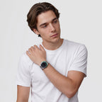 Iconic Men Quartz Black Dial Analog Stainless Steel Watch DW00100920K