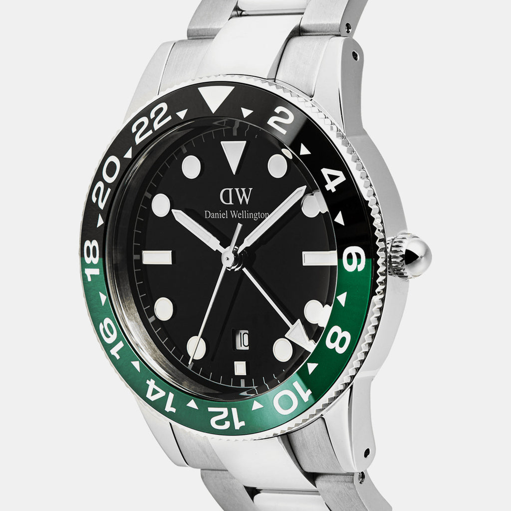 Iconic Men Quartz Black Dial Analog Stainless Steel Watch DW00100920K