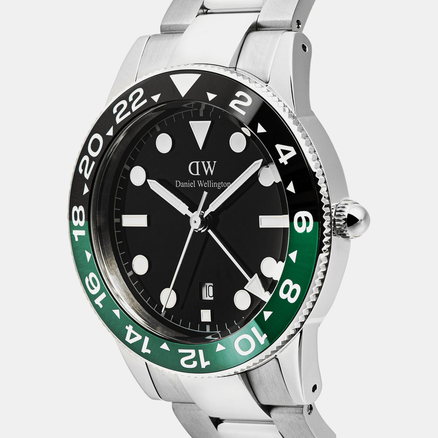 Iconic Men Quartz Black Dial Analog Stainless Steel Watch DW00100920K
