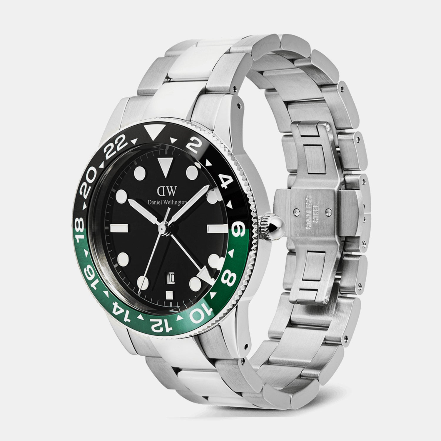 Iconic Men Quartz Black Dial Analog Stainless Steel Watch DW00100920K
