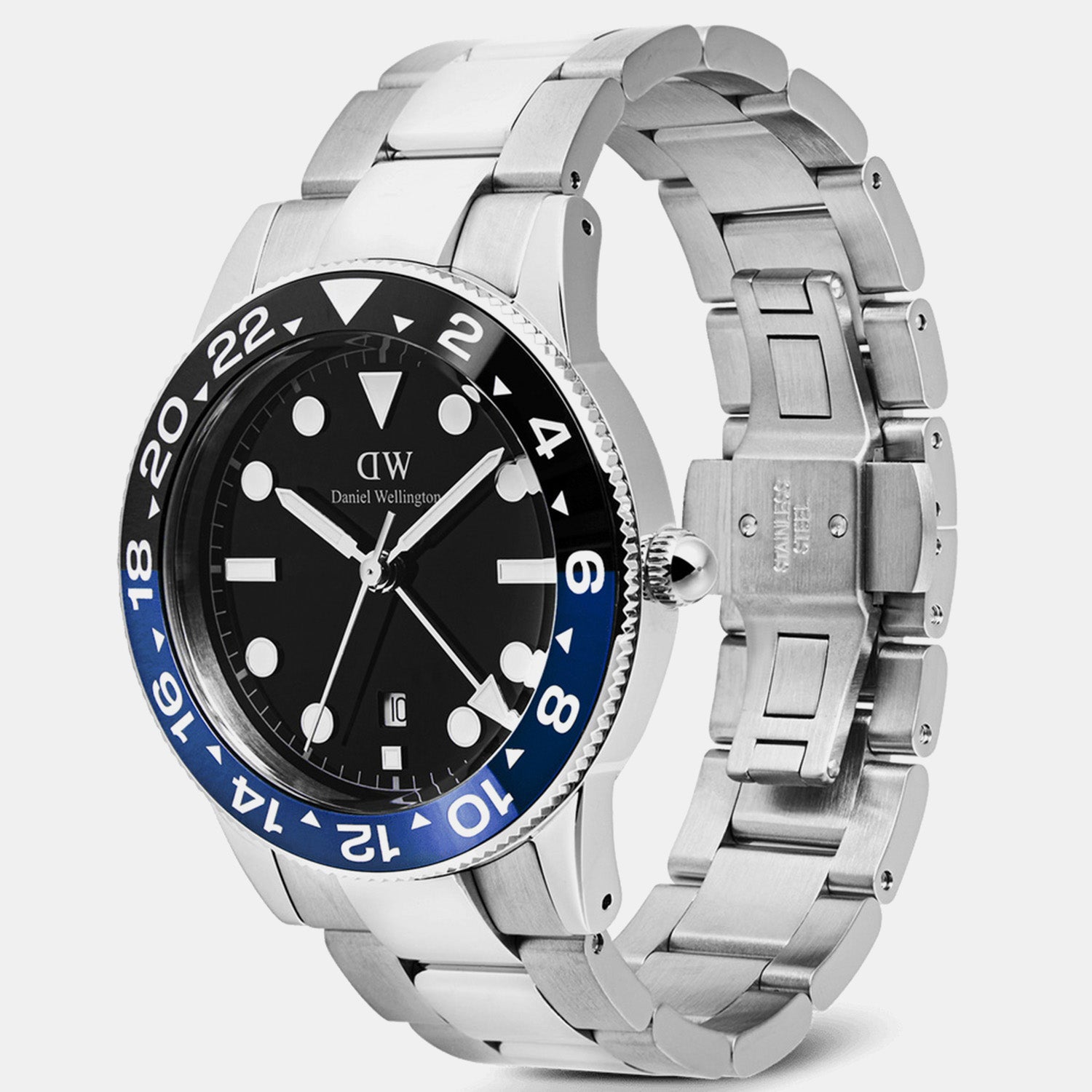 Men Quartz Black Dial Analog Stainless Steel Watch DW00100921K