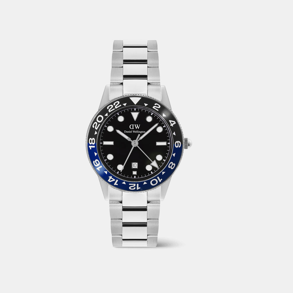 Men Quartz Black Dial Analog Stainless Steel Watch DW00100921K