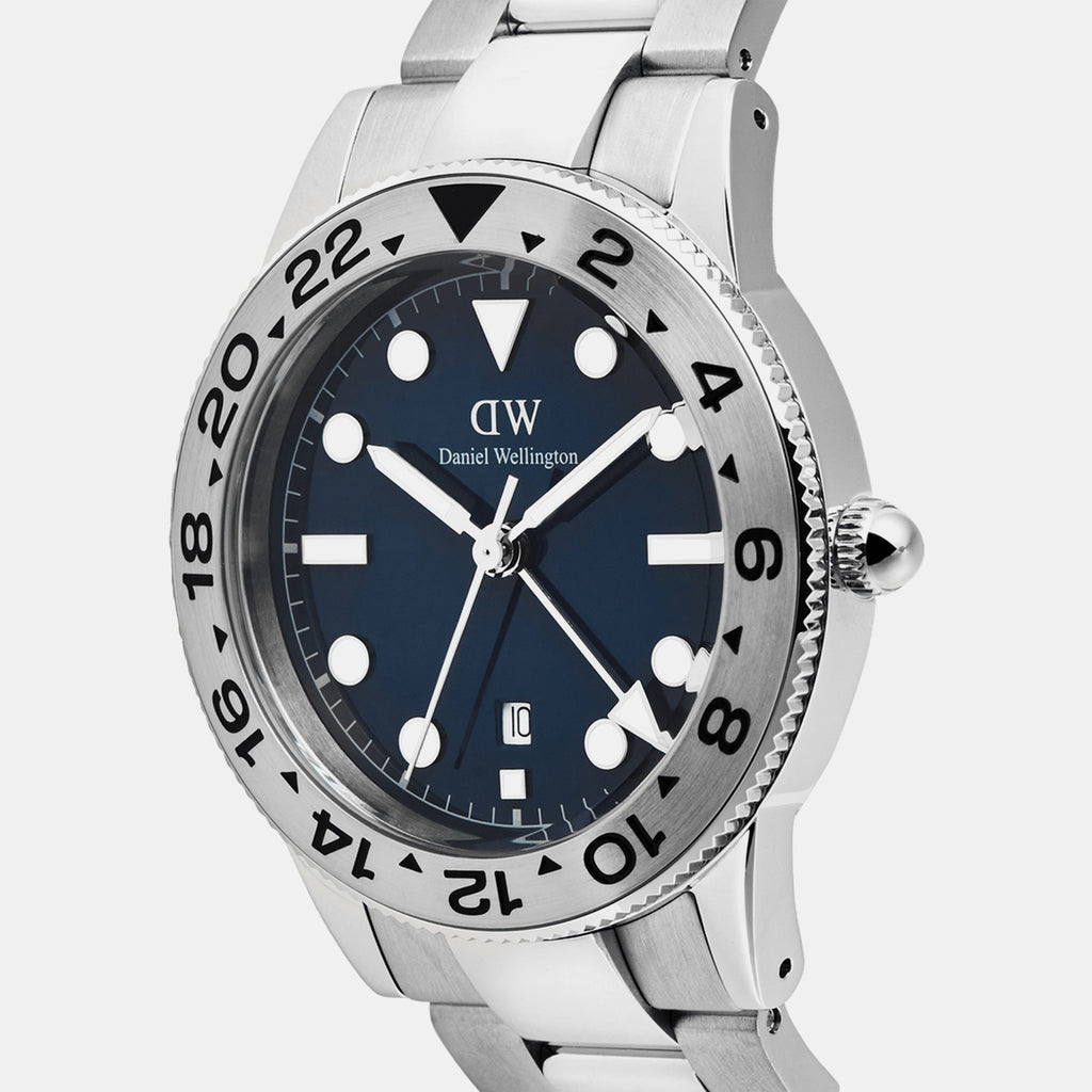 Men Quartz Blue Dial Analog Stainless Steel Watch DW00100922K