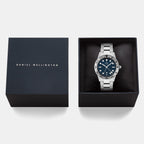 Men Quartz Blue Dial Analog Stainless Steel Watch DW00100922K