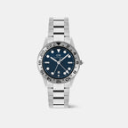 Men Quartz Blue Dial Analog Stainless Steel Watch DW00100922K