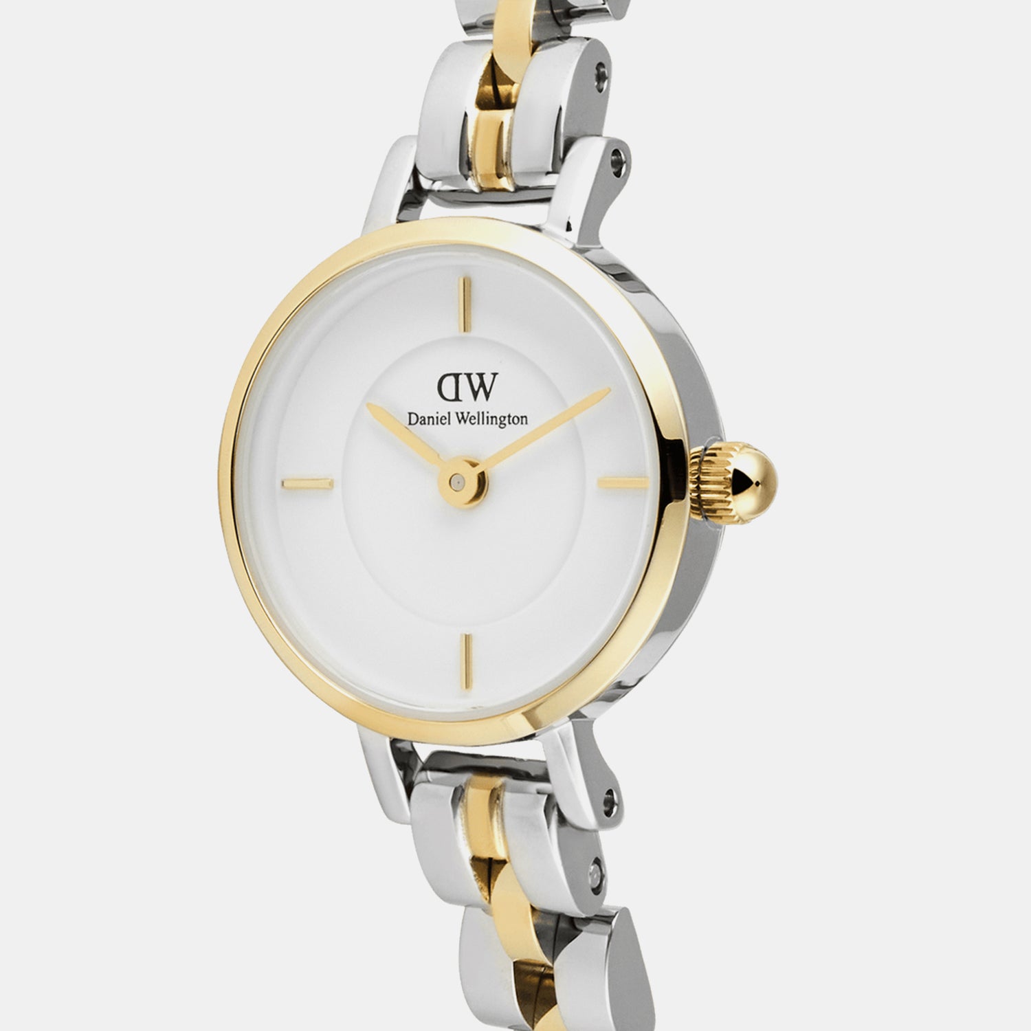 Petite Mini Arch Women Quartz White Dial Analog Stainless Steel Watch DW00100923K