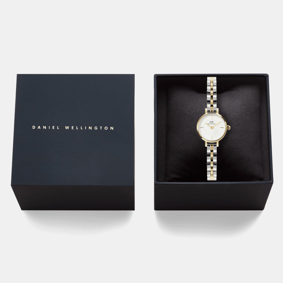 Petite Women Quartz White Dial Analog Stainless Steel Watch DW00100923K