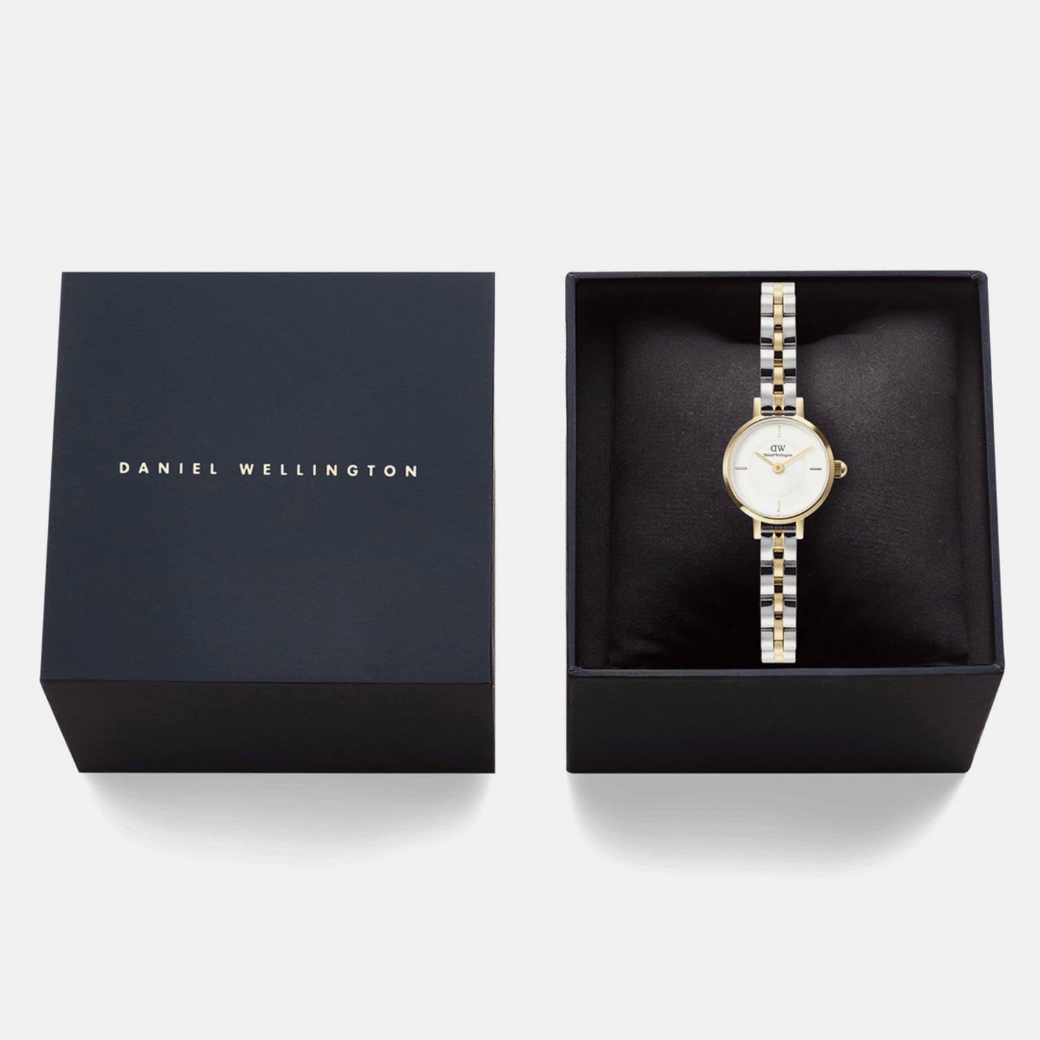 Petite Mini Arch Women Quartz White Dial Analog Stainless Steel Watch DW00100923K
