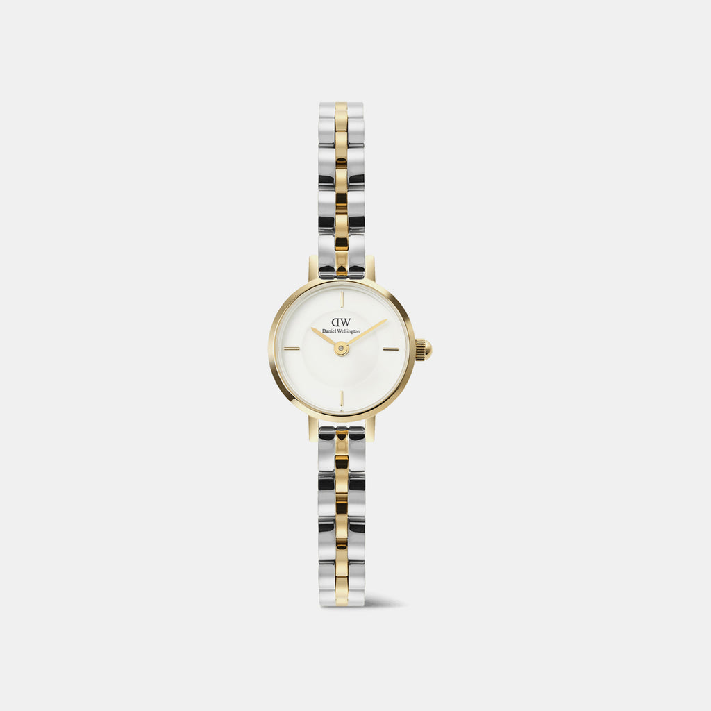 Petite Mini Arch Women Quartz White Dial Analog Stainless Steel Watch DW00100923K